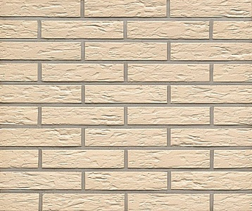 Клинкерная плитка Perla senso DF, кремово-белая с оттенками, с плоской отделкой под шагрень Feldhaus (Филдхаус)
