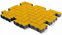 Тротуарная плитка Волна желтый 240*135*80  Braer (Браер)