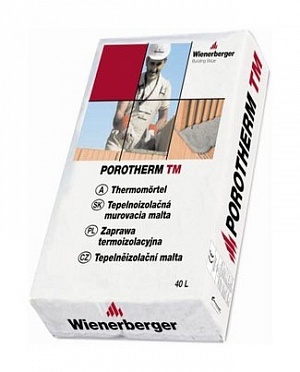 Теплоизоляционный кладочный раствор 20кг Porotherm TM Wienerberger (Поротерм) 